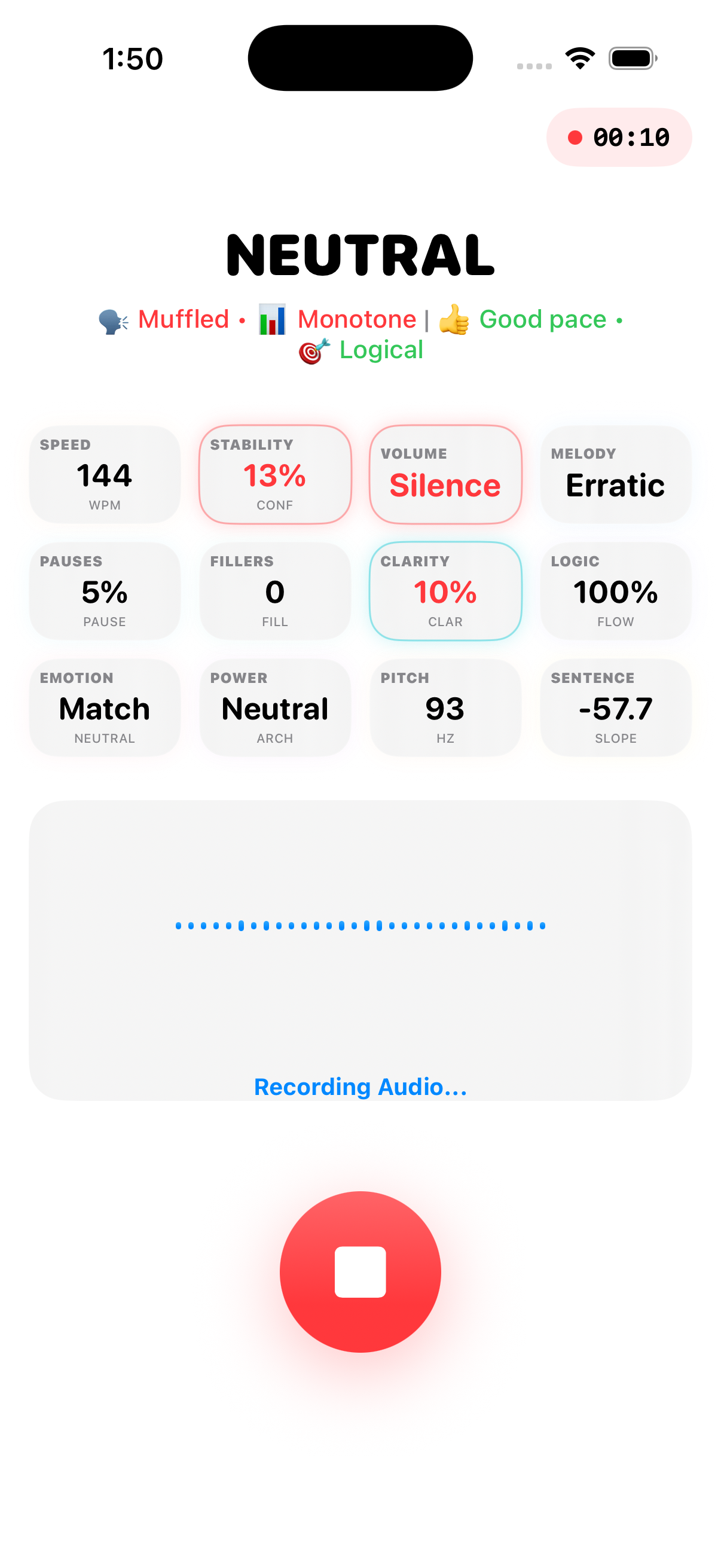 Voice Mirror Dashboard